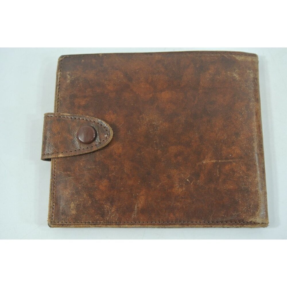 Salzburg Leather Wallet Embossed Gold Design Mens Austria Travel Souvenir Vtg - Picture 2 of 6